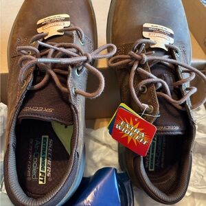 Skechers Men's Dark Brown Extra Wide Loafers